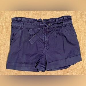 Comptoir Des Cotonniers cuffed cotton Navy Shorts French size 40